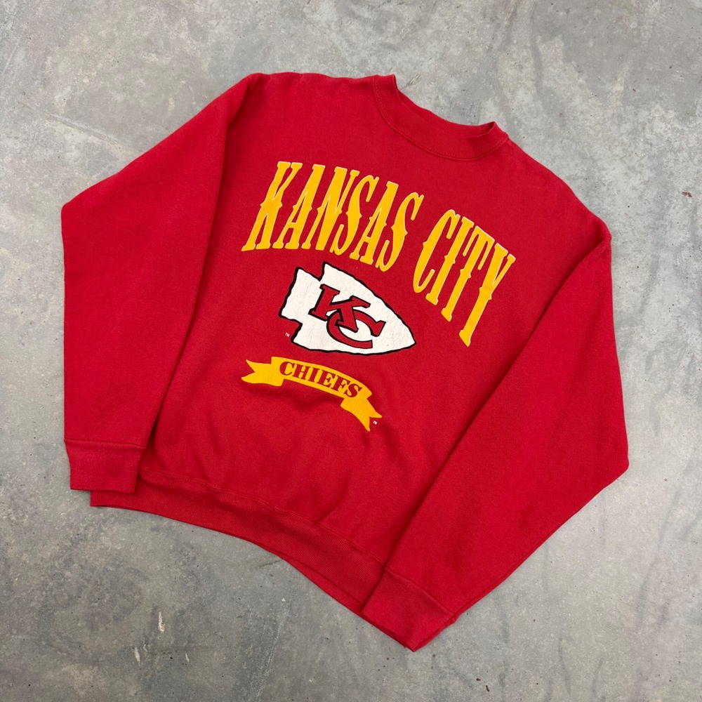 90s Womens Artex Kansas City Chiefs Vintage NFL Sweatshirt Red Large